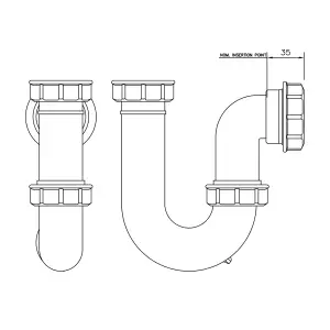 FloPlast P Trap (Dia)40mm 160g