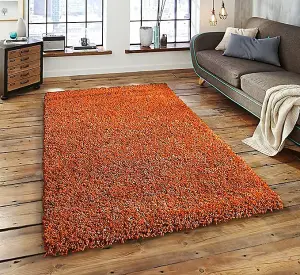 Modern Orange Shaggy Area Rug Elegant and Fade-Resistant Carpet Runner - 120x170 cm