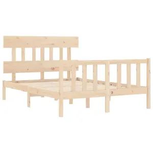 Berkfield Bed Frame with Headboard 140x200 cm Solid Wood