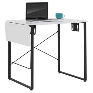 Dart Sewing Machine Table With Folding Top In Charcoal Black / White