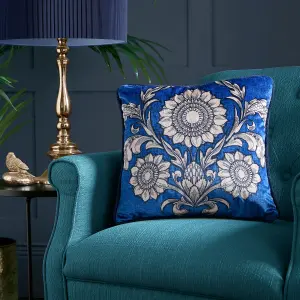 Romilly Floral Velvet Filled Cushion