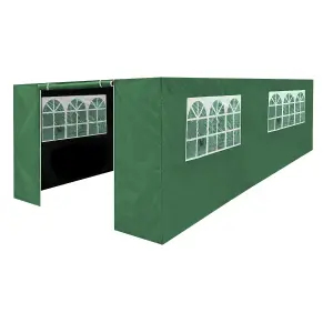 Dellonda Premium Side Walls Doors Windows For Gazebo Marquee Fits 3 x 6m Green