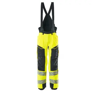 Mascot Accelerate Safe Winter Trousers with Kneepad Pockets (Hi-Vis Yellow/Dark Navy)  (X Large)