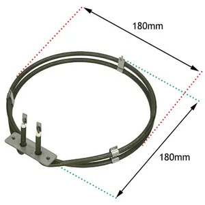 SPARES2GO 2 Turn Heater Element compatible with Electrolux Fan Oven Cooker (1900w, 230V)