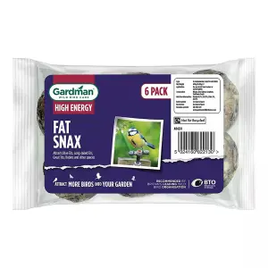 Gardman Wild Bird High Energy Fat Snax Suet Balls - 6 Pack