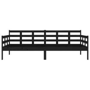 Berkfield Day Bed Black Solid Wood Pine 90x200 cm