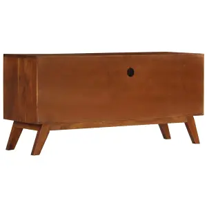 Berkfield TV Cabinet with 3 Drawers 110x35x50 cm Solid Acacia Wood