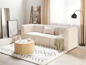 3 Seater Modular Jumbo Cord Sofa Beige LEMVIG