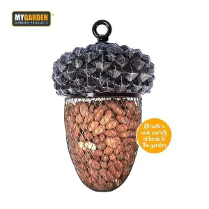 Hanging Acorn Shaped Metal Bird Feeder Nuts & Seeds