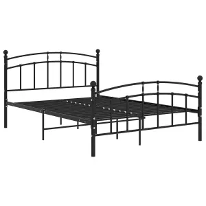 Berkfield Bed Frame Black Metal 200x200 cm