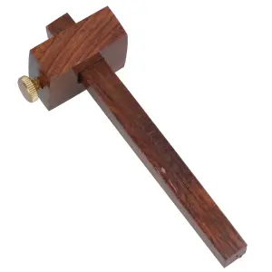 Mini Marking Gauge 130mm Hardwood Body Knurled Brass Adjusting Screw