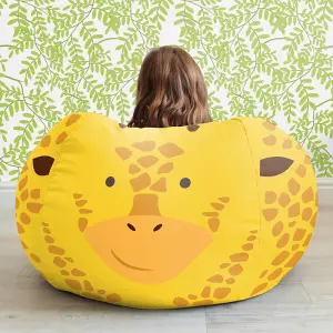 rucomfy Printed Indoor Giraffe Animal Children's Medium Beanbag