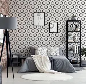 Arthouse Ikat Geo Mono Wallpaper