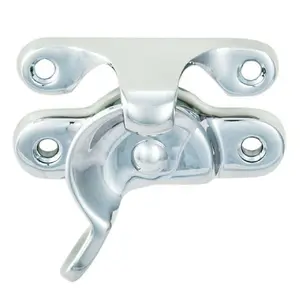 Fitch Pattern Sash Window Fastener 49mm Fixing Centres Polished Chrome