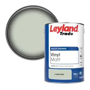 Leyland Trade Vinyl Matt Walls & Ceilings Emulsion Paint (S 2005-G50Y) 5L