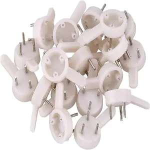 Hard Wall Picture Hook White 22mm Pack of 25