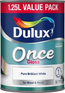 Dulux Once Gloss Brilliant White 1.25L