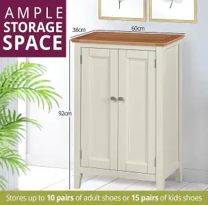 Hallowood Furniture Clifton Oak Painted Shoe Cupboard