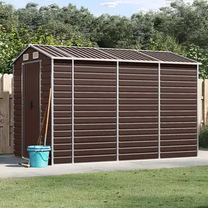 Brumit Garden Shed 191x300x198 cm Galvanised Steel Brown