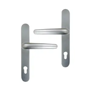 UAP Long Backplate Aluminium Signature - Door Handle - 243mm - Silver Anodised