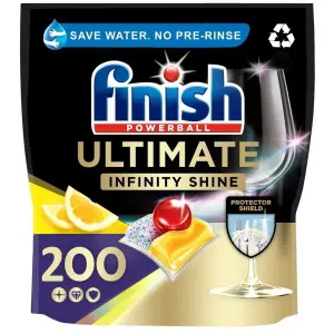 2 x Finish Ultimate Infinity Shine Dishwasher Tablets Lemon 100 Tablets