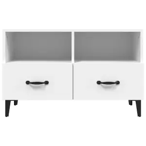 Berkfield TV Cabinet White 80x36x50 cm Engineered Wood