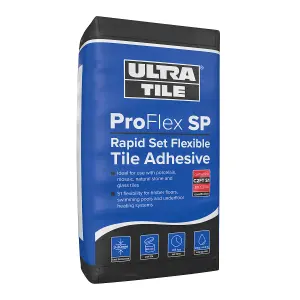 UltraTile ProFlex SP Rapid Set Flexible Tile Adhesive - Grey, 20kg