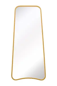 MirrorOutlet The Coartans New Gold Metal Isoscelles Trapezoid Shape Framed Garden Wall Mirror 122CM X 58CM