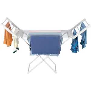 Homefront Heated Clothes Airer Rack Rail, Dryer 220W And Cover - Indoor Portable Eco Dry