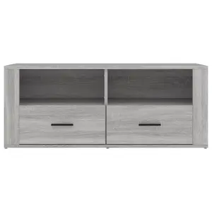 Berkfield TV Cabinet Grey Sonoma 100x35x40 cm Engineered Wood