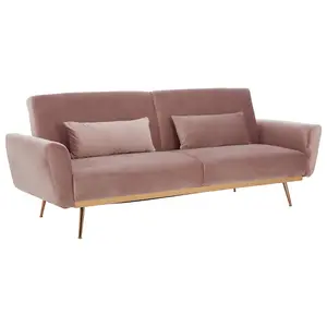 Interiors by Premier Hatton Pink Velvet Sofa Bed