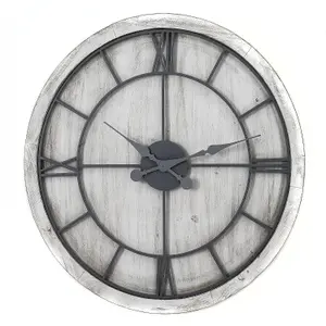 UK Homeliving Williston White Wall Clock