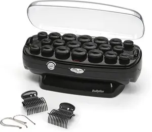 Babyliss Thermo-Ceramic Heated Hair Rollers, Long Lasting Curls, Hair Rollers With Pins