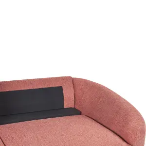 3 Seater Fabric Sofa Pink TROSA