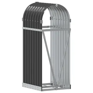 Log Holder Anthracite 40x45x100 cm Galvanised Steel