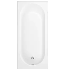 SunDaze 1400 x 700mm Gloss White Acrylic Rectangular Straight Bath Single Ended