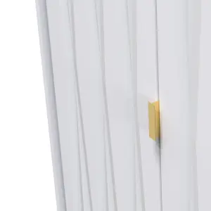 Diamond Ready assembled Modern Matt white Tall Double Wardrobe (H)1970mm (W)740mm (D)530mm