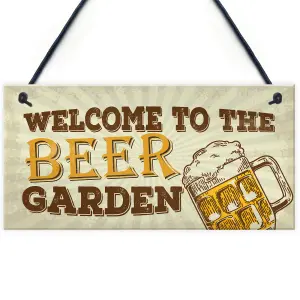 Red Ocean Garden Bar Sign For Garden Pub Man Cave Sign Shed Hanging Plaque Friendship Gift