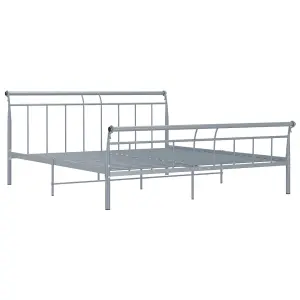 Berkfield Bed Frame Grey Metal 180x200 cm 6FT Super King