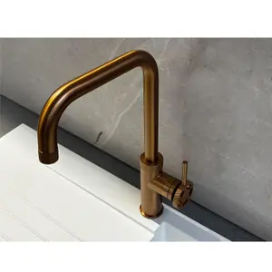 Liquida LB416CP Industrial Style Single Lever Copper Kitchen Mixer Tap