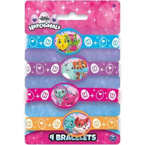 Hatchimals Characters Silicone Bracelet (Pack of 4) Multicoloured (One Size)