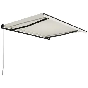 Berkfield Manual Retractable Awning 400x300 cm Cream