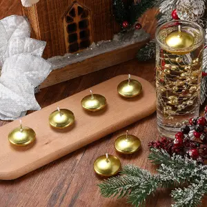 6pc Gold Floating Tealight Candles