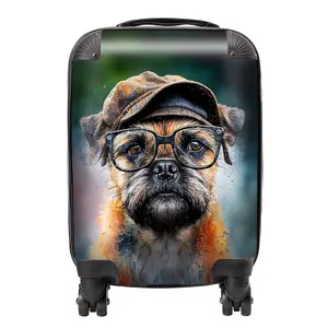 Border Terrier Dog Splashart Suitcase - Small