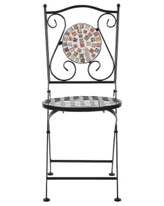 Set of 2 Garden Chairs CASARIO Metal Black