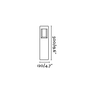 Luminosa Naya LED Outdoor Bollard Light Dark Grey IP54