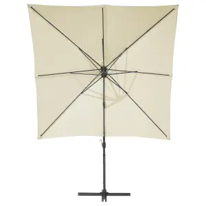 Cantilever Parasol 2.5 x 2.5 m Light Beige MONZA