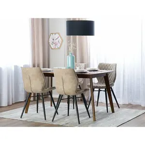 Mahaffie Upholstered Dining Chair (Set of 2) Beige