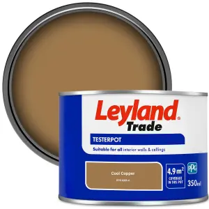 Leyland Trade Vinyl Matt Walls & Ceilings Emulsion Paint Cool Copper (PPG1088-6) 350ml Tester