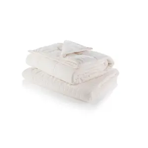 Minky Luxury Weighted Blanket, Single, Cream